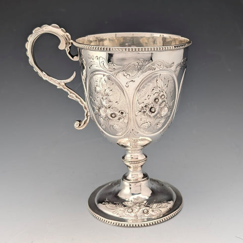 1860 年英國古董純銀高腳杯 153 克 James Beebe